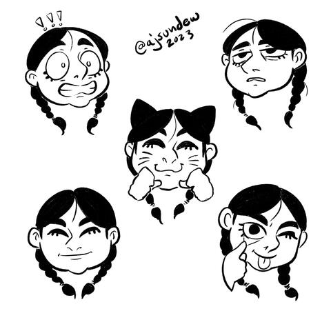 5 examples of ink-only expressions that I made for personal use.